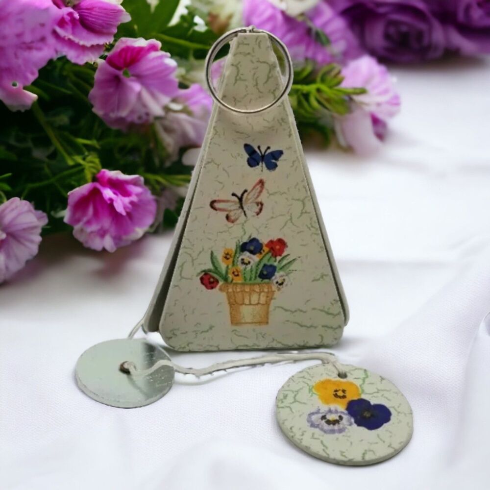 Country Garden Metal Windchimes Flowers Pots Butterflies Calm Melody Decor Gift